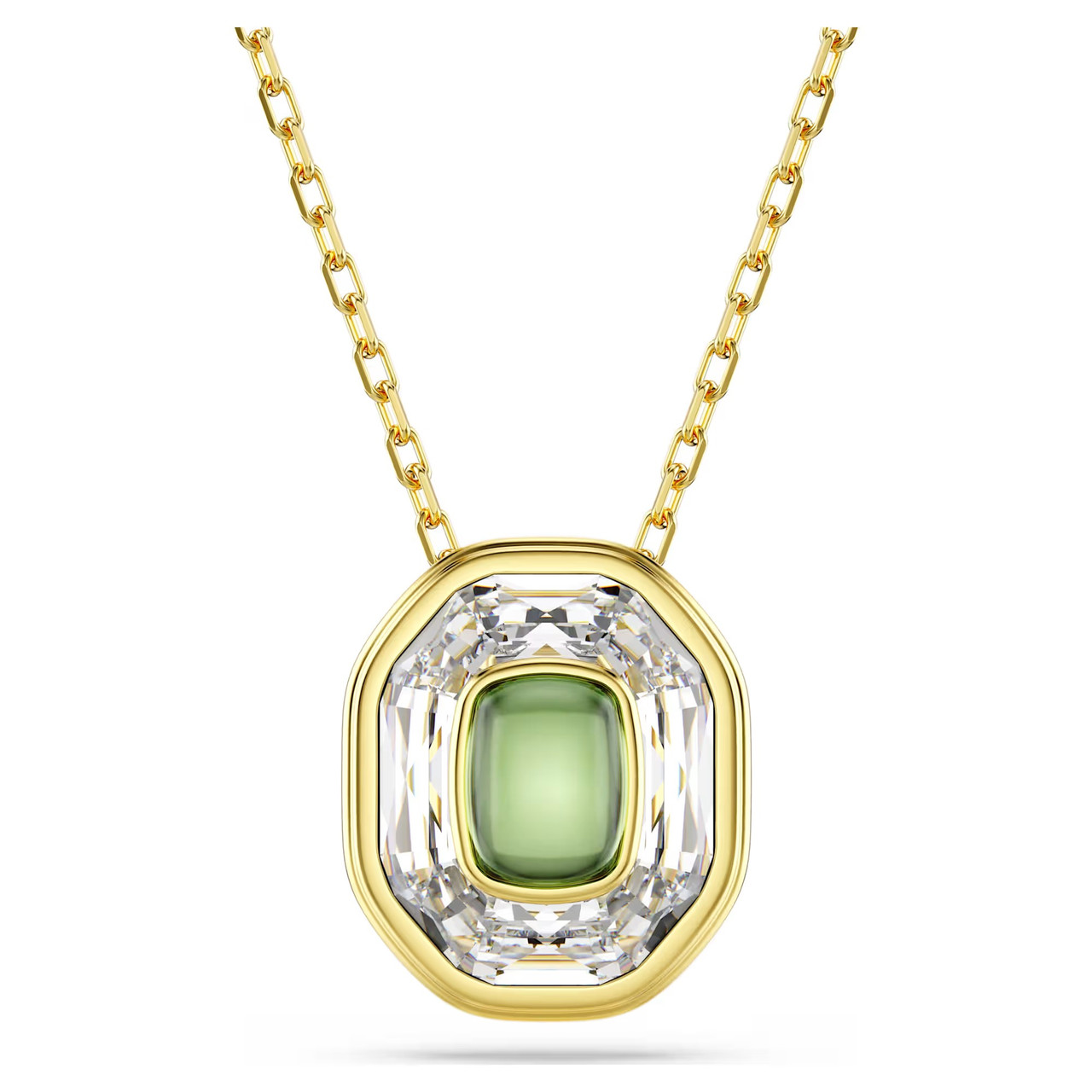 Chroma Pendant Octagon Cut, Green, Gold-Tone Plated 5705580