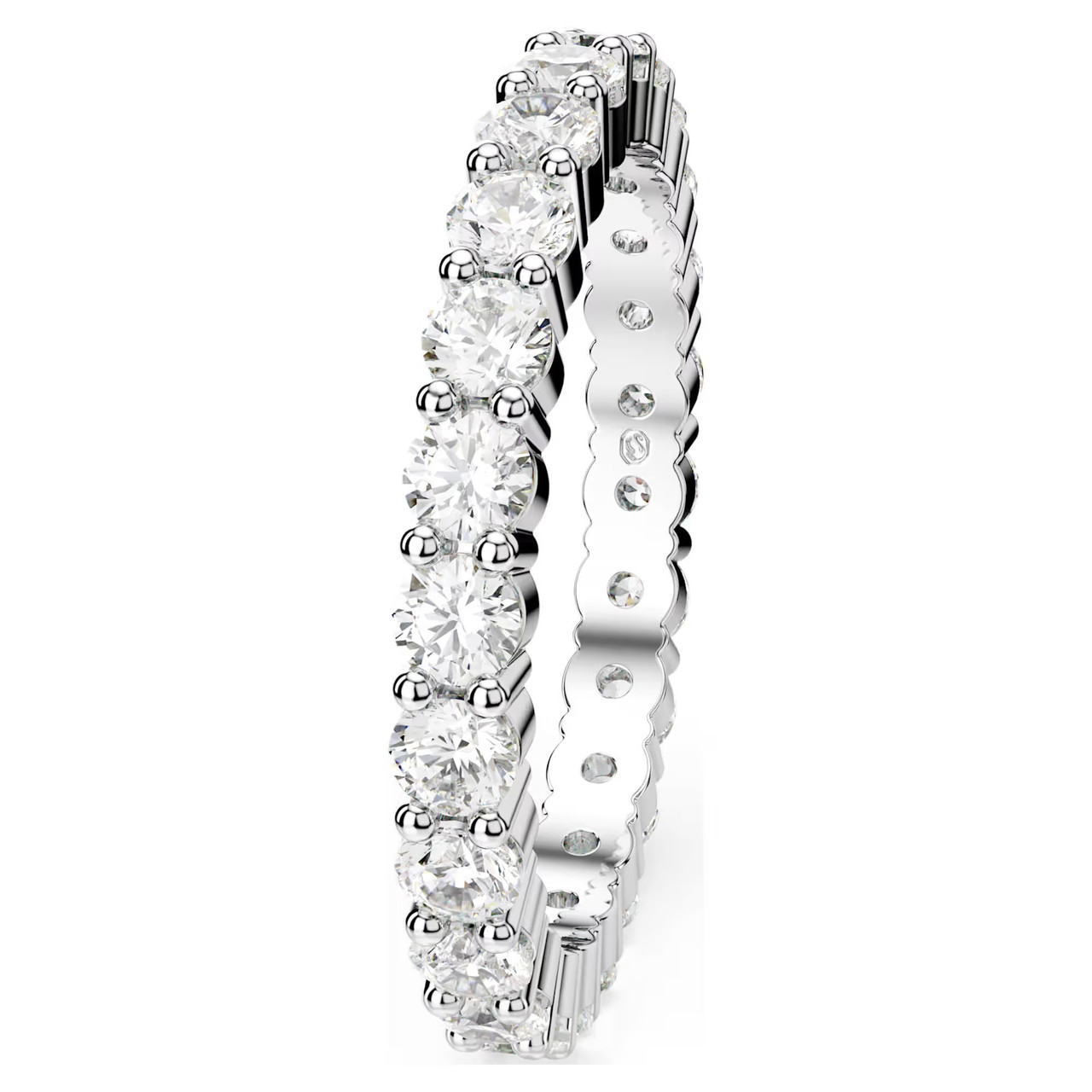 Matrix Vittore Ring, Round Cut, White, Silver Tone Finish