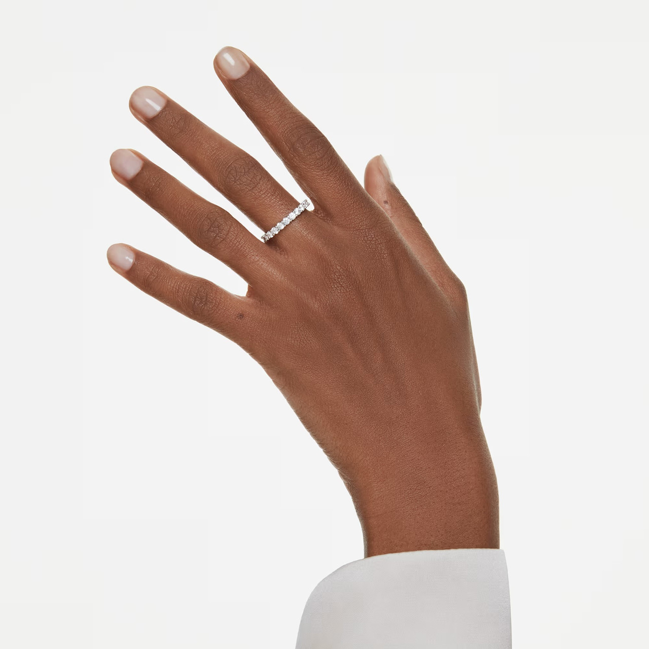 SWAROVSKI　Matrix Vittore ring　シルバーカラー　55 Matrix Vittore リング, ペアカット, ホワイト, シルバー系