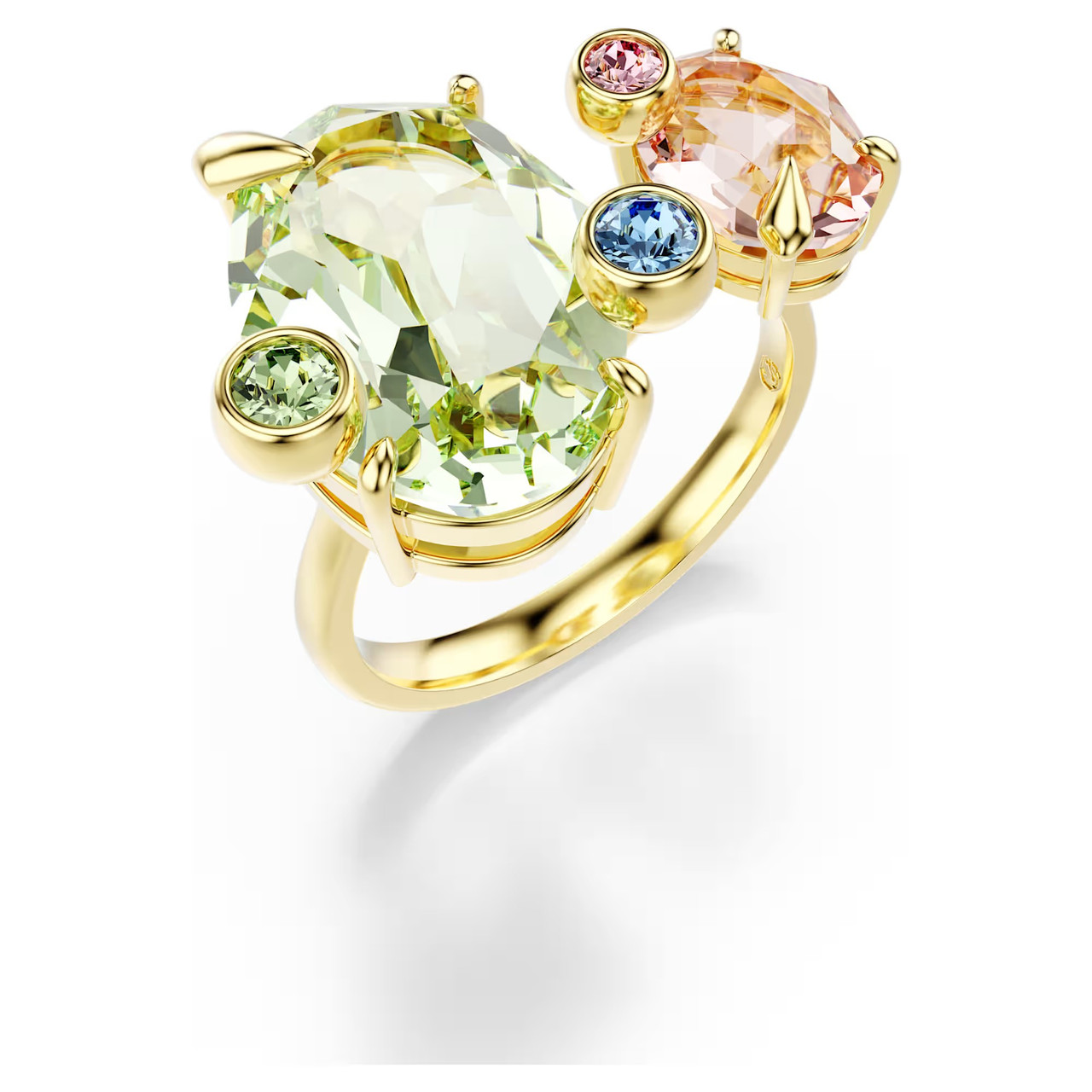 スワロフスキー SWAROVSKI Gema Ring 58(16～18号) Gema リング, ミックスカット, マルチカラー, ロジウム・プレー