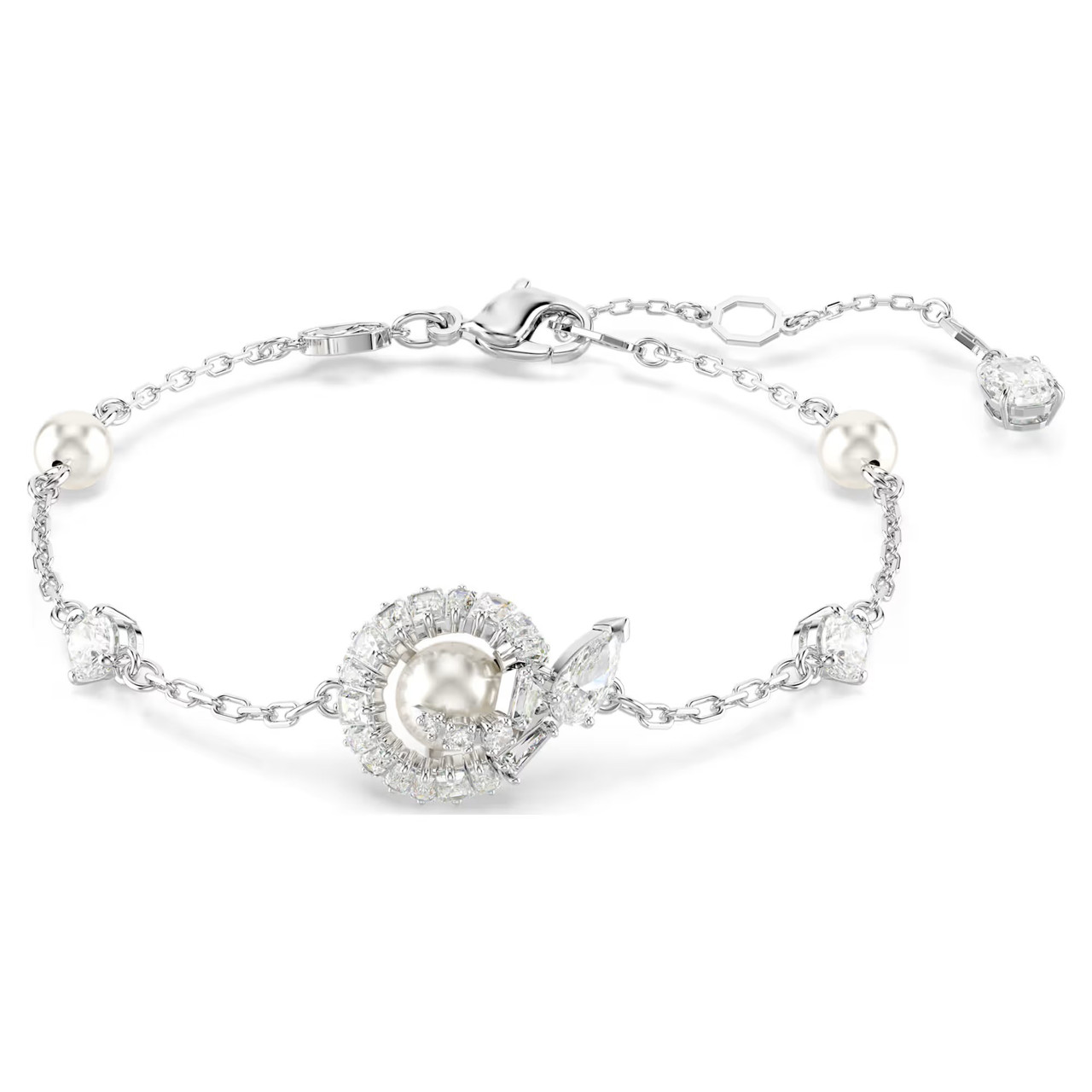Snake Bracelet, Crystal Pearl, Mixed Cuts, Year of the Snake
