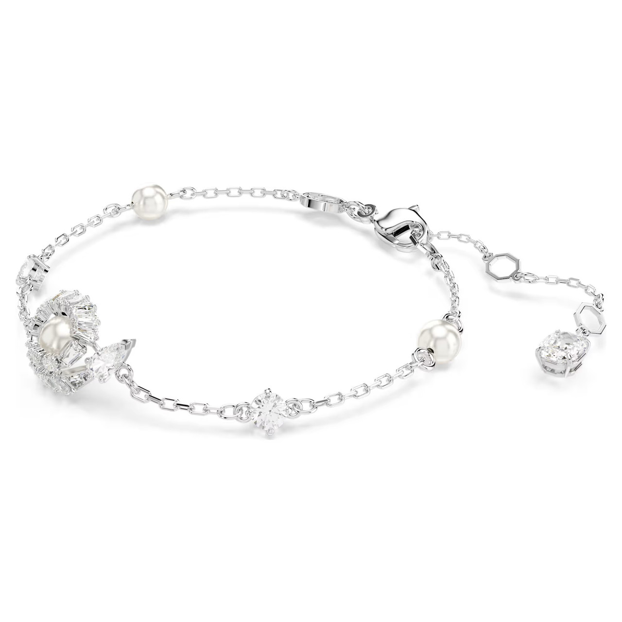 Snake Bracelet, Crystal Pearl, Mixed Cuts, Year of the Snake