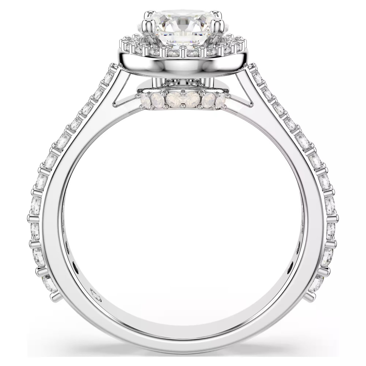Una Angelic Ring, Round Cut, White, Silver-Tone Finish 5717929