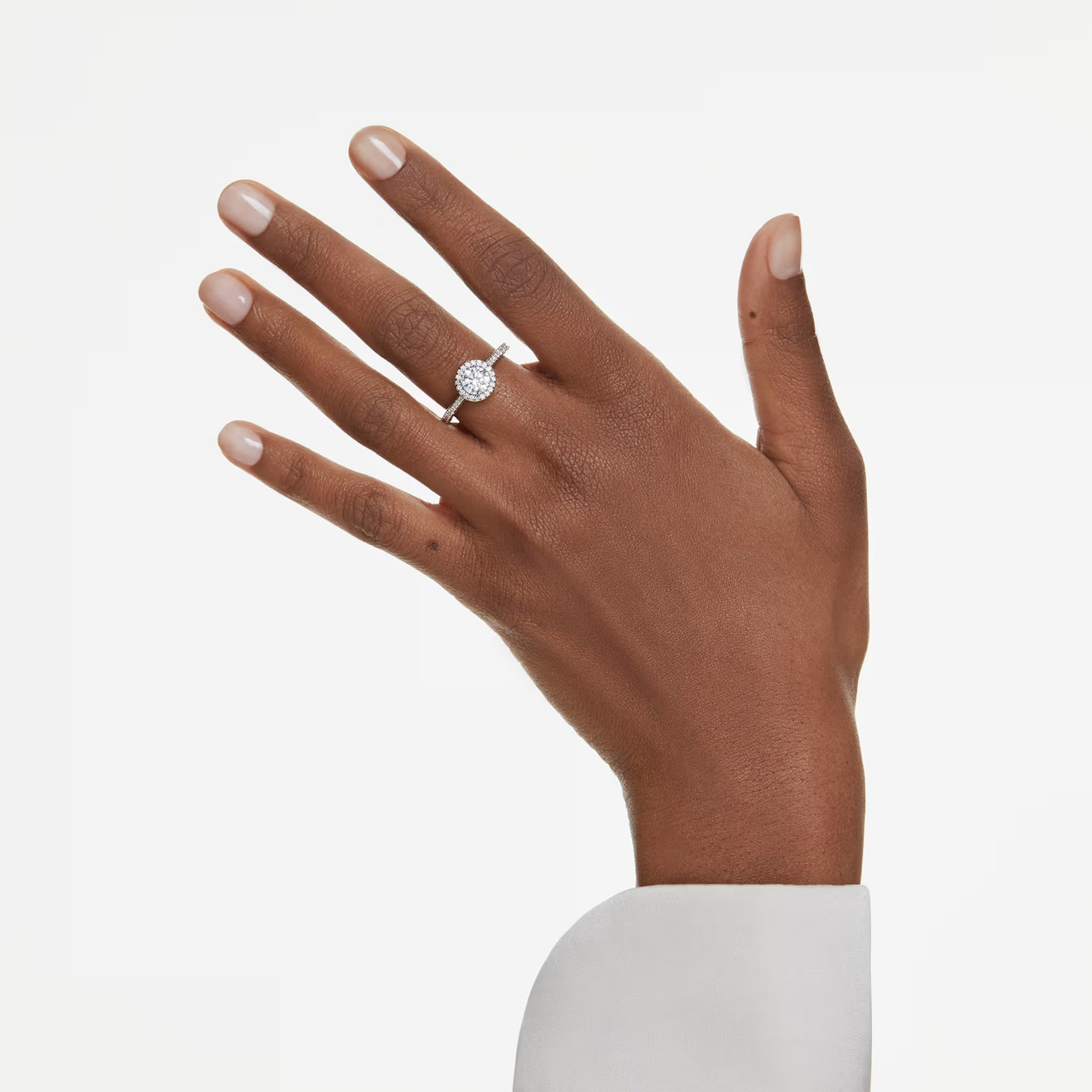 Una Angelic Ring, Round Cut, White, Silver-Tone Finish 5717929