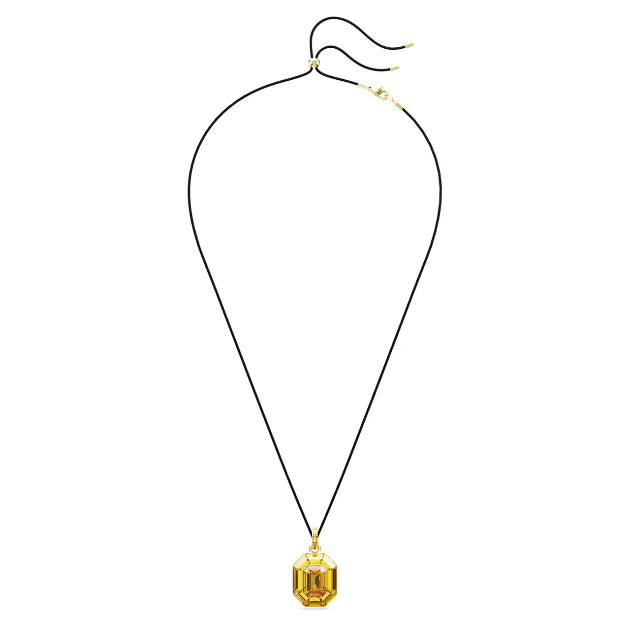 jewel Lucent Pendant Octagon Shape, Yellow, Gold Tone Plated 5708781
