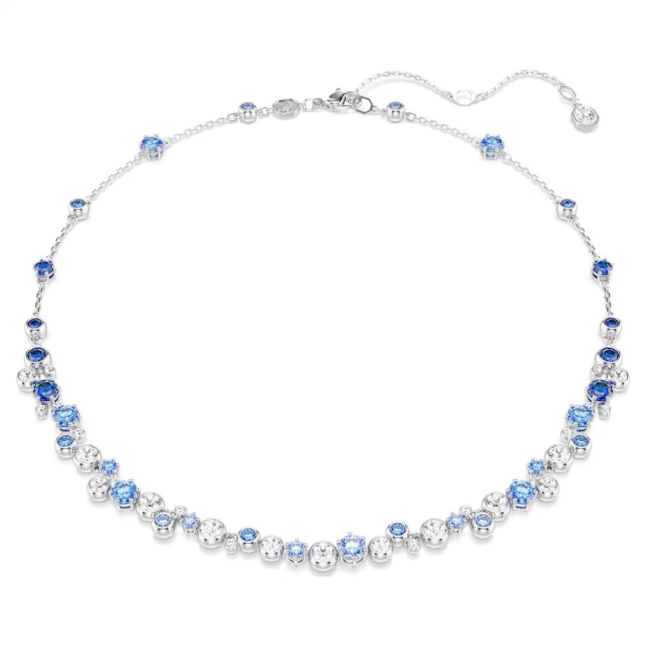 Constella Necklace, Mixed Cuts, Blue, Rhodium Plated 5732255