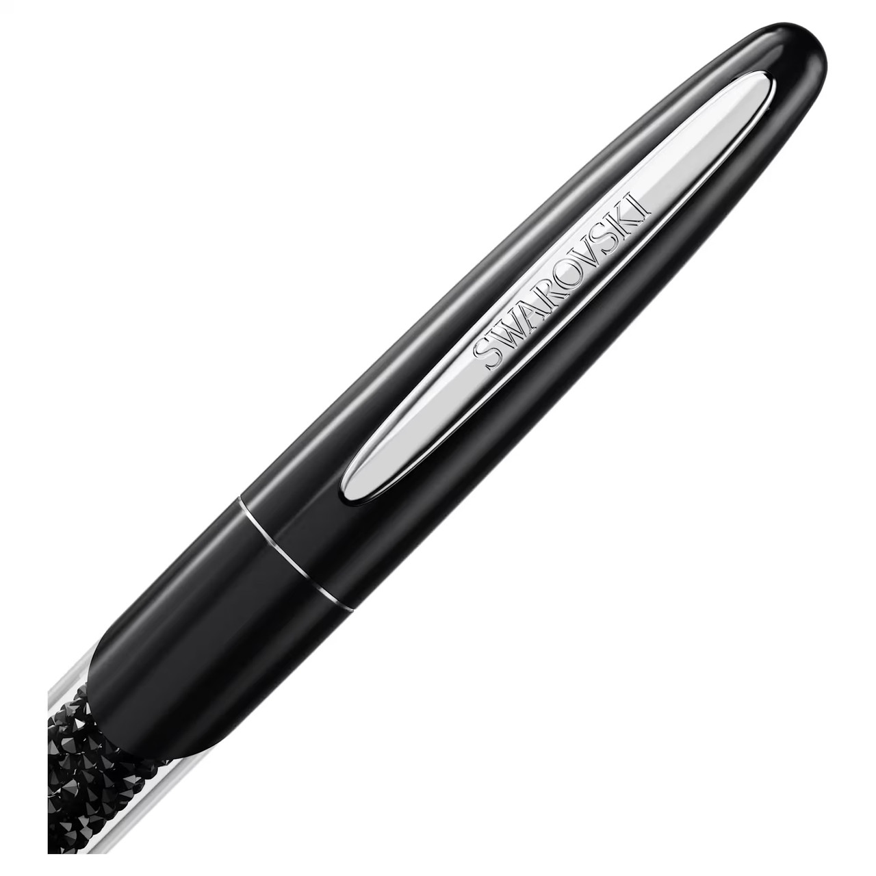 Roen ストール スワロフスキー ブラック 春夏秋 スカル スタッズ Crystalline Nova Rollerball Pen, Black, Chrome Plated 5717137