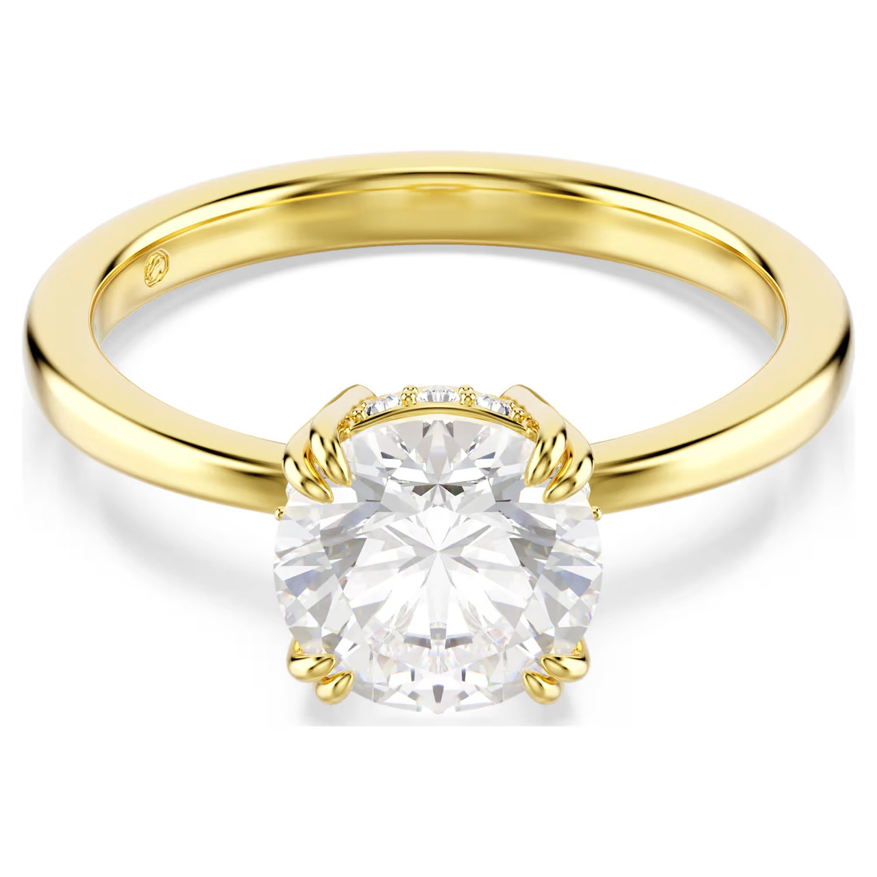 Stilla Attract Cocktail Ring, Round Cut, White, Gold Tone Plated ...