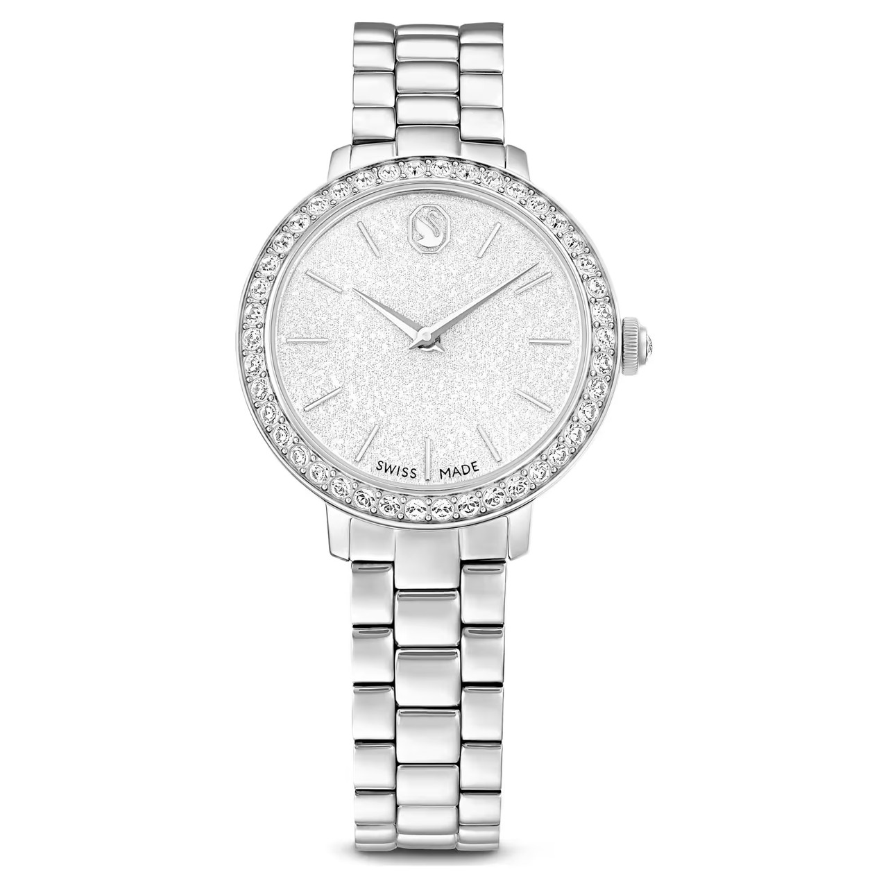 Matrix 3-link Watch, Swiss Made, Metal Bracelet, Silver tone