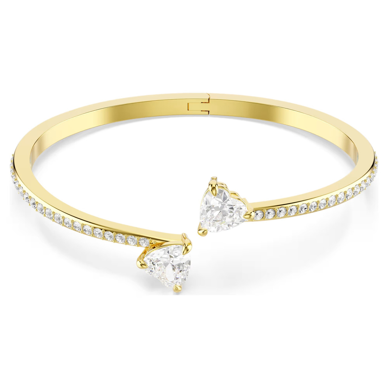 Mesmera Attract, Bangle, Heart, White, Gold Tone Plated 5733474