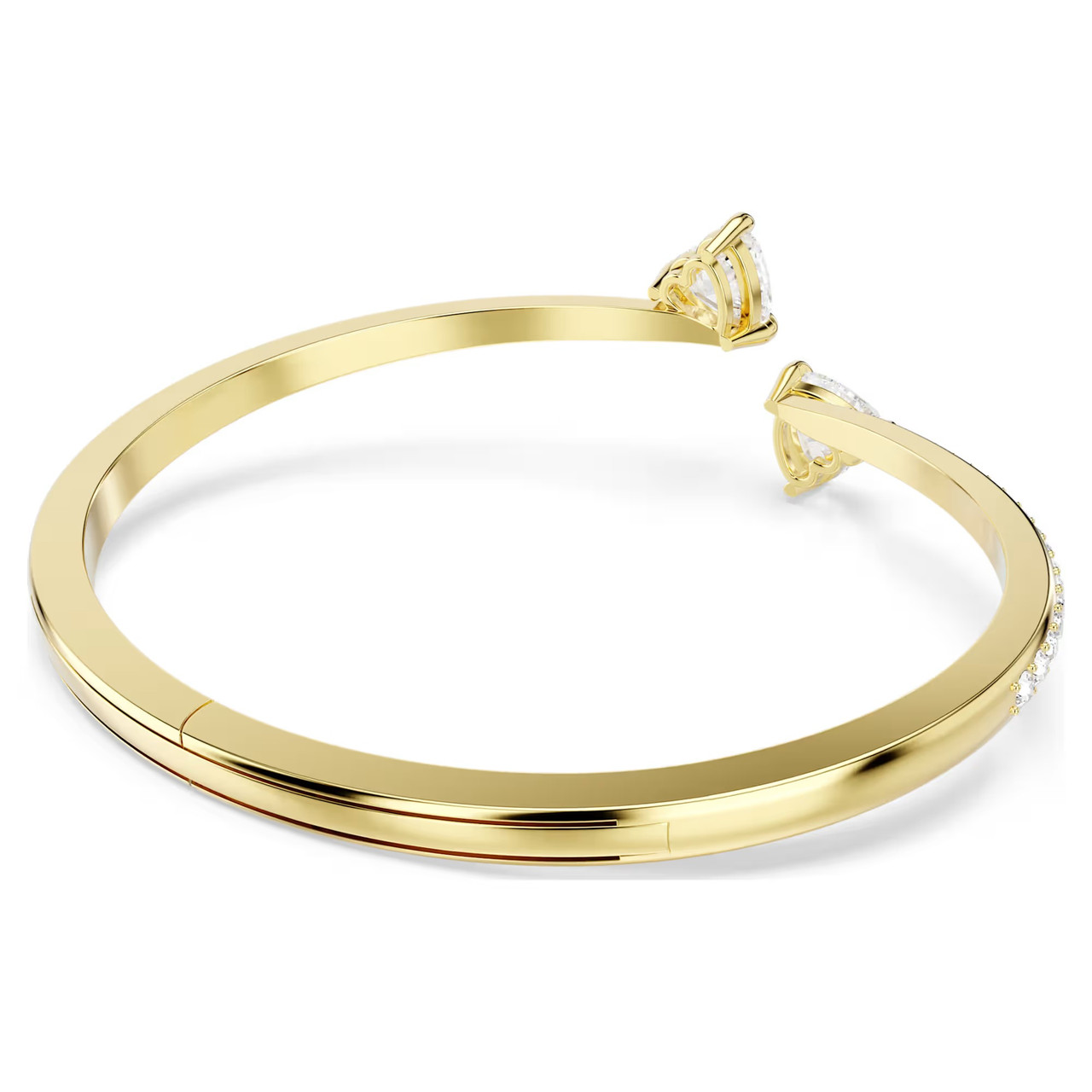 Mesmera Attract, Bangle, Heart, White, Gold Tone Plated 5733474