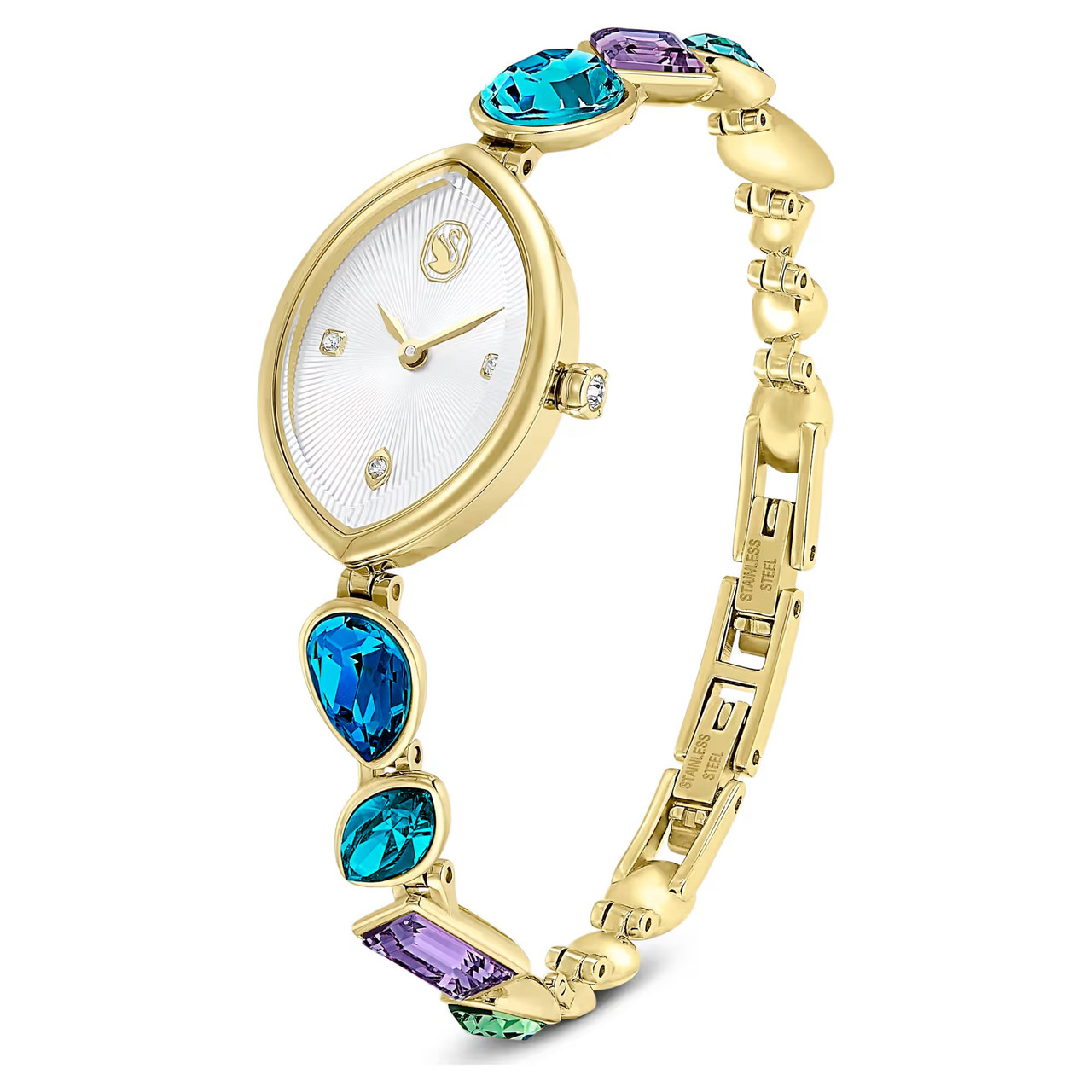 Gema Watch, Crystal Bracelet, Gold Tone Finish 5749569 