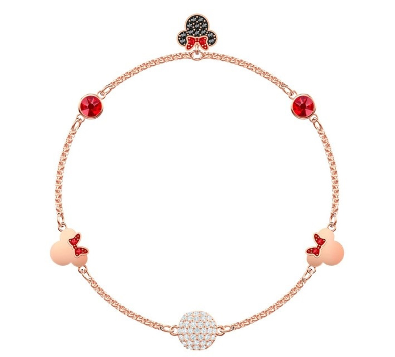 Swarovski Crystal Remix Minnie Bracelet, Rose Gold Plating 5462365 (Size M)