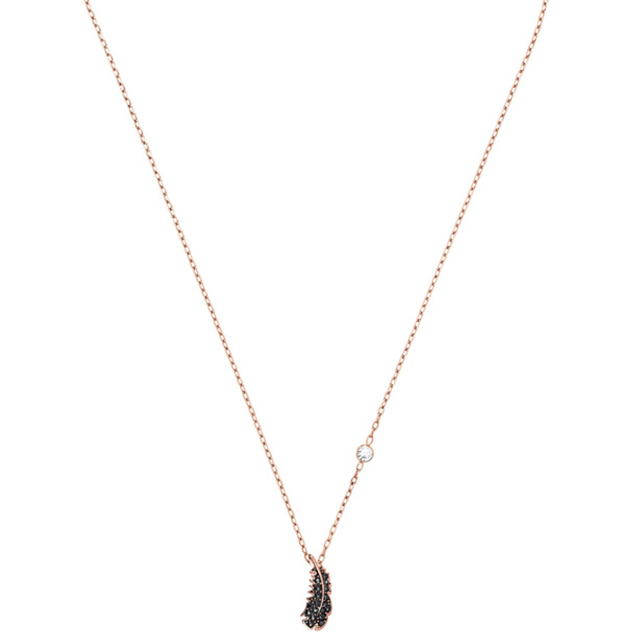 Rose Gold Feather Necklace Swarovski pearl beaded | Jewelry inspiration,  Feather jewelry, Feather necklaces