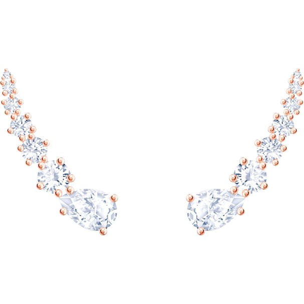 Swarovski Crystal Penelope Cruz Moonsun Pierced Earrings, Rose