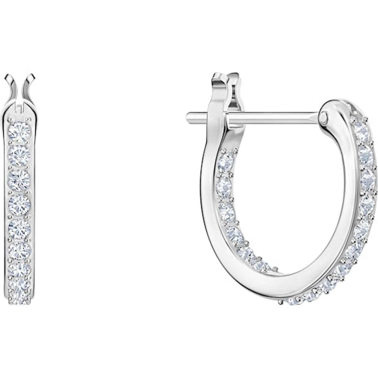 Swarovski Crystal Polar Hoop Seal Charm Pierced Earrings