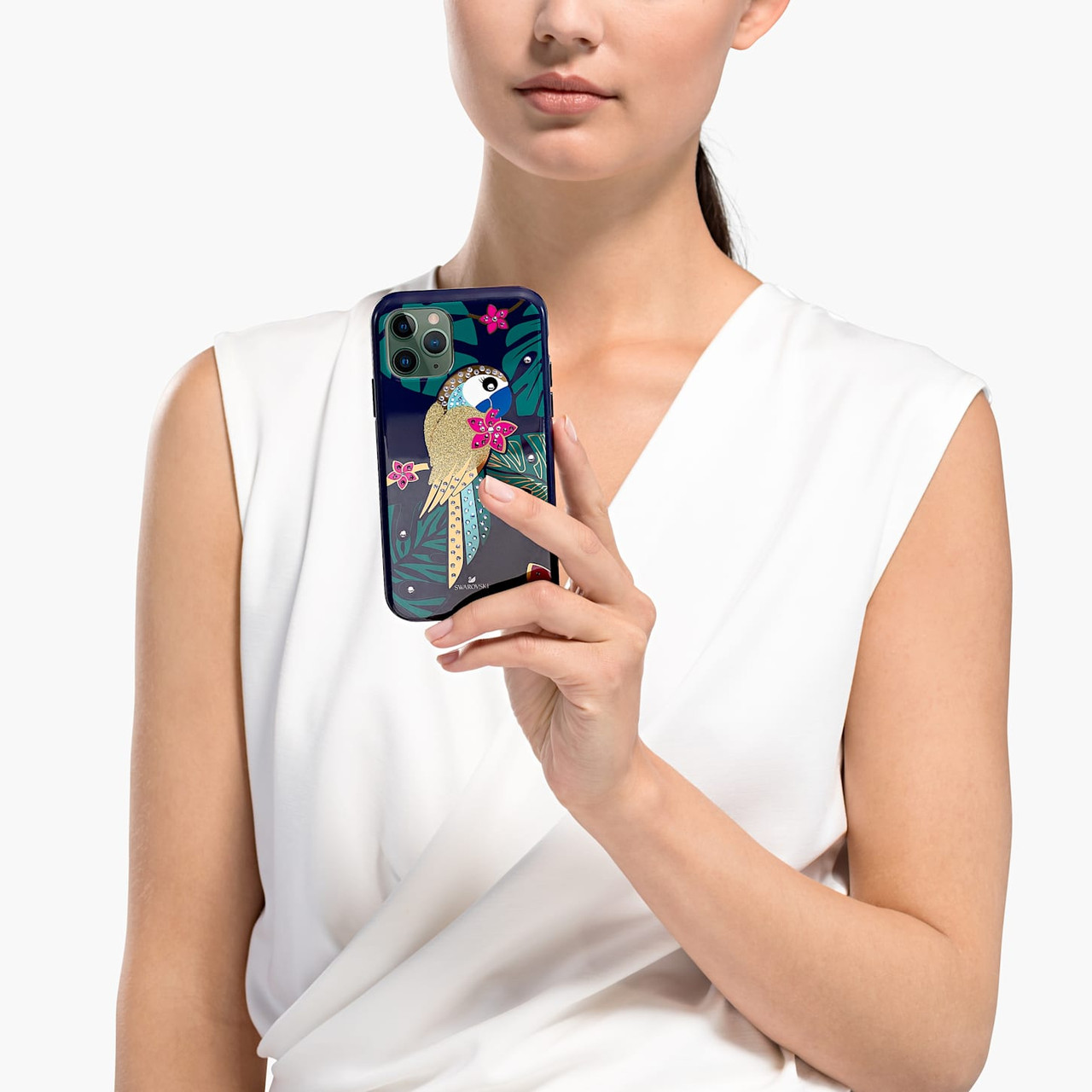 スワロフスキー Tropical Parrot iPhone 11ケース SWAROVSKI