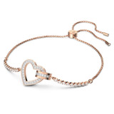 Swarovski Lovely Necklace Heart, White, Gold-Tone Plated, 5636449