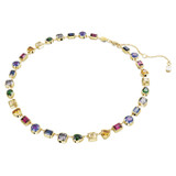 Stilla Necklace, Mixed Cuts, Multicolored, Gold-Tone Plated 5662915 | Swarovski