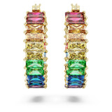 matrix-hoop-earrings-baguette-cut-multicolored-gold-tone-plated-5685698-swarovski-2