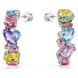 gema-hoop-earrings--asymmetrical-design--mixed-cuts--small--multicolored--rhodium-plated-swarovski-5692412-2