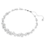 Constella Necklace, Round Cut, White, Rhodium Plated 5722472 | Swarovski