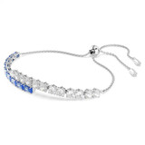 matrix-bracelet--mixed-cuts--blue--rhodium-plated-swarovski-5732266-2