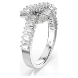 matrix-ring--baguette-cut--knot--white--rhodium-plated-swarovski-5727122-2