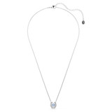 Symbolica Pendant, Round Cut, Pavé, Horse Shoe, Blue, Rhodium Plated 5746562 | Swarovski