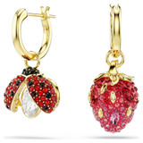 idyllia-drop-earrings--set-(3)--ladybug--clover--strawberry--multicolored--gold-tone-plated-swarovski-5742681-2