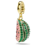 Idyllia Charm, Mixed Cuts, Watermelon, Multicolored, Gold Tone Plated 5743134 | Swarovski