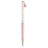 Crystalline Ballpoint Pen, Teddy, Pink, Pink Lacquered, Rose Gold Tone Plated 5744955 | Swarovski