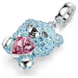 Idyllia Charm, Mixed Cuts, Teddy, Blue, Rhodium Plated 5750253 | Swarovski