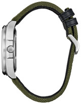 Eco Drive Men's Boba Fett Silver-Tone Green Dial Nylon Strap Watch AW1418-06W | Citizen