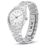 Matrix Date Watch, Swiss Made, Metal Bracelet, Silver Tone, Stainless Steel 5734665 | Swarovski