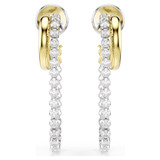Hyperbola Earrings, Round Cut, White, Mixed Metal Finish 5749366 | Swarovski