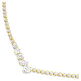 Mesmera Necklace, Mixed Cuts, White, 18K Gold Plated 5747931 | Swarovski