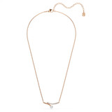 Matrix Necklace, Round Cut, White, 18K Rose Gold Plated 5763823 | Swarovski