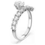 matrix-open-ring--round-cut--white--rhodium-plated-swarovski-5753575-2