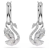 swan-drop-earrings--mixed-cuts--swan--white--rhodium-plated-swarovski-5759942-2