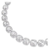 Una Angelic Necklace, Cushion Cut, White, Rhodium Plated 5751326 | Swarovski