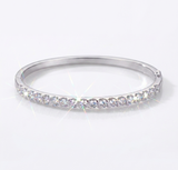 Bar Set Bangle With Natural Diamonds in 18K