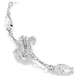 Swan Bracelet, Mixed Cuts, Swan, White, Rhodium Plated 5758682 | Swarovski