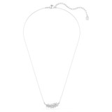 Vienna Pendant Mixed Cuts, Feather, White, Rhodium Plated 5756111 | Swarovski
