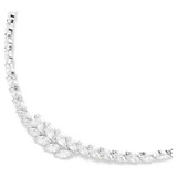 Mesmera Necklace, Marquise Cut, White, Rhodium Plated 5748004 | Swarovski