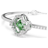 una-angelic-bangle--mixed-cuts--green--rhodium-plated-swarovski-5757791-2