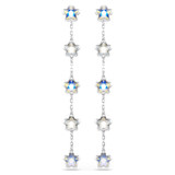 Chroma Earrings, Mixed Cuts, Star, White, Rhodium Plated 5754184 | Swarovski