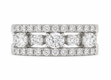 Contemporary Platinum Diamond Ring