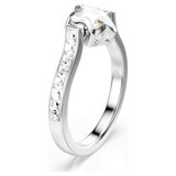 Chroma Ring, Mixed Cuts, Star, White, Rhodium Plated 5754177 (Size 55/6.75) | Swarovski