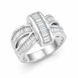 18K Baguette Diamond Cocktail Ring